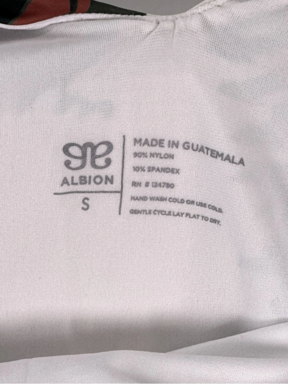 Albion White Top with Subtle Gray Logo Print - Picture 5 of 12